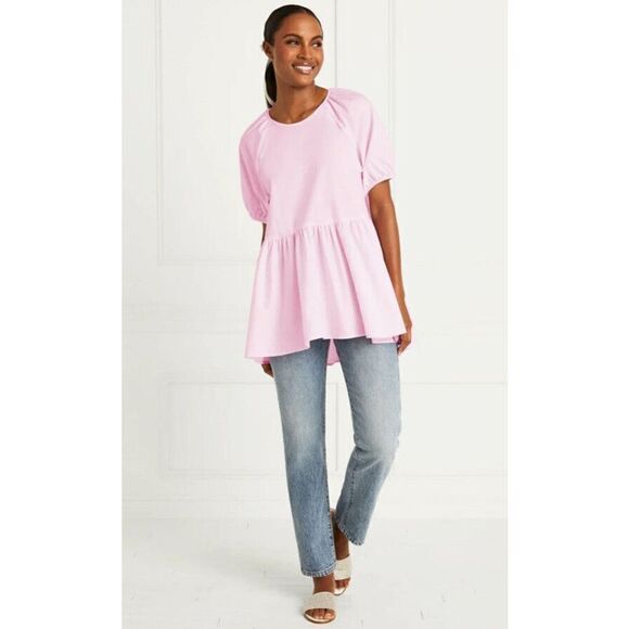 Hill House Pink Francesca Smock top Oversized NEW - Picture 1 of 7